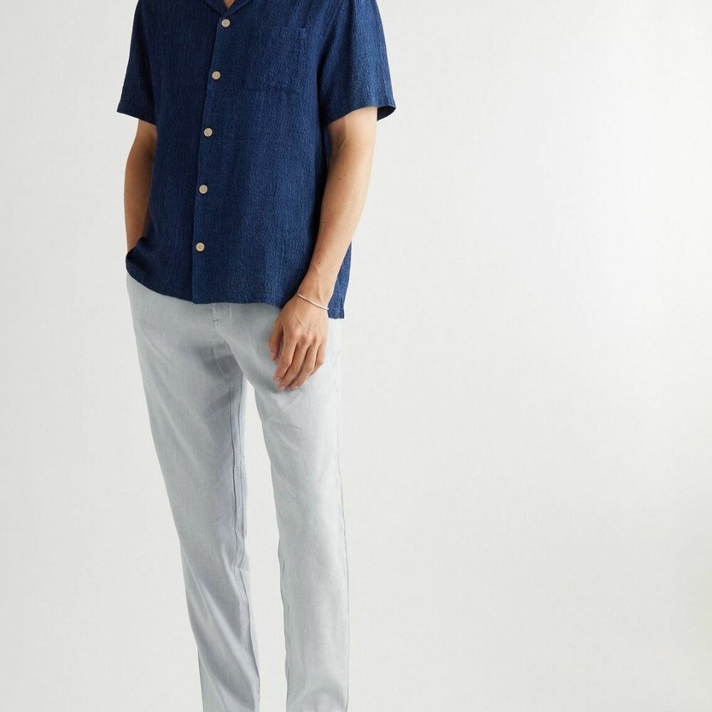 Club Monaco Linen Blend Gray Trousers
